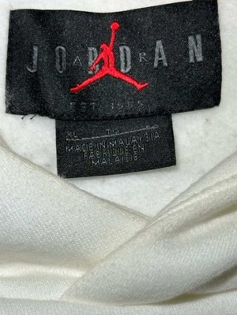 Nike Air Jordan Jumpman DNA Hoodie White Infrared Fleece Pullover Size XL - Picture 3 of 7